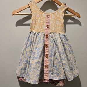 Sweet Honey Girls 4T Floral Ruffle Dress Summer Toddler Excellent